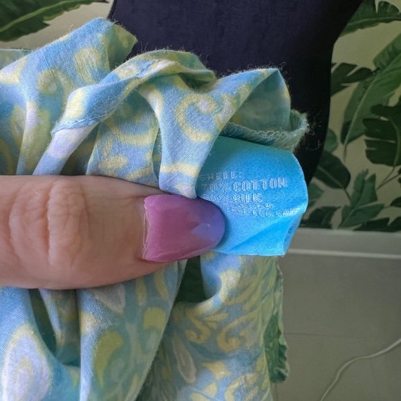 J McLaughlin Womens Blue Yellow Button Down Medallion Blouse Top Cotton Silk XS - Picture 9 of 9